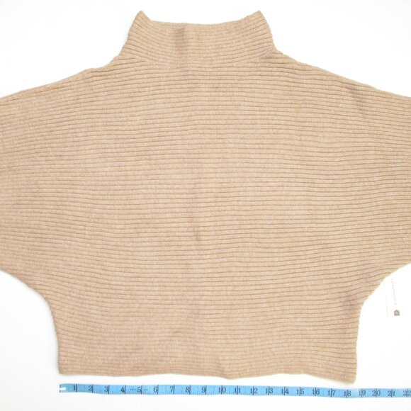 Anthropologie The Kendall Mock-Neck Sweater Neutral Brown XL - Picture 6 of 13